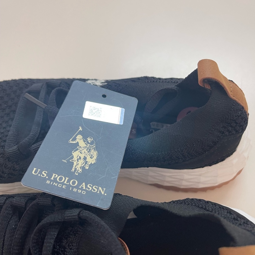 U.S. Polo Assn. Black and Brown Sneakers with Streamlined Design